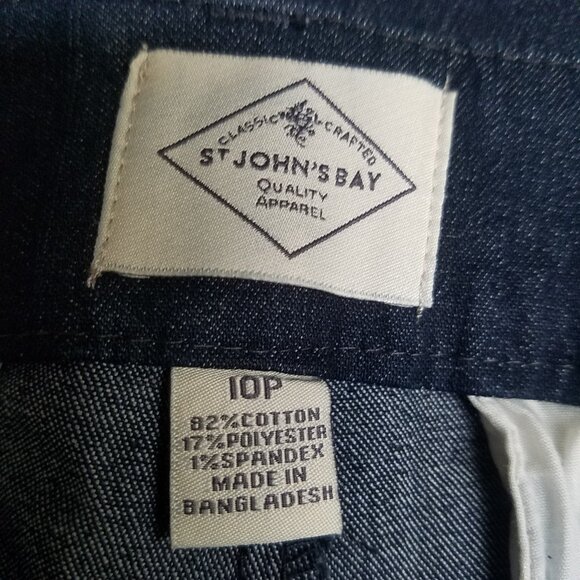 ST. JOHN’S BAY Womens Classic Fit  Career Dress Blue Denim Pant 10P - Picture 5 of 9